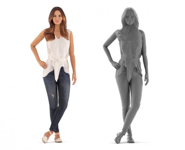 sophia animated 001 idling - casual animated 3d woman 3D Model .c4d .max .obj .3ds .fbx .stl .blend 