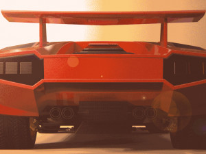 lambo countach 3D 模型
