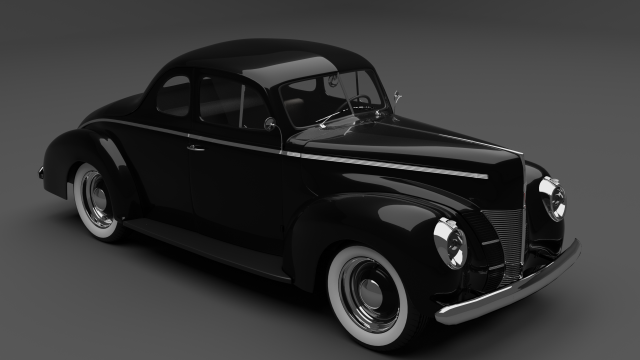 americar deluxe coupe 1940 3D Модель .c4d .max .obj .3ds .fbx .stl .blend 