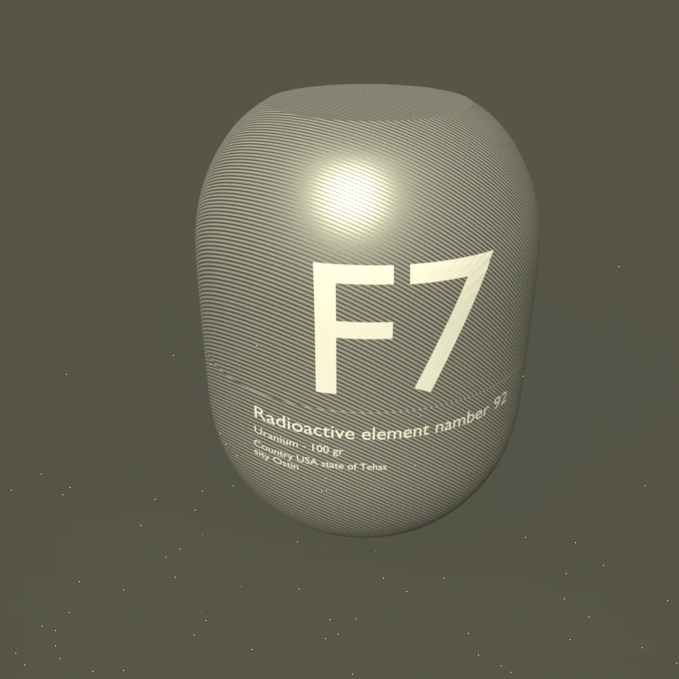 uranium 3D Model .c4d .max .obj .3ds .fbx .stl .blend 