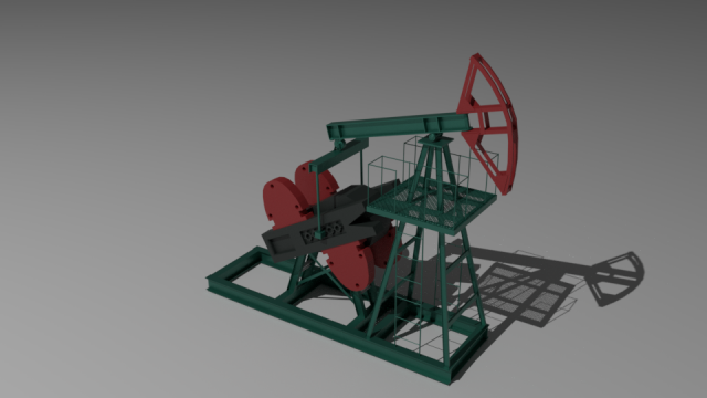 oil derrick 3D Model .c4d .max .obj .3ds .fbx .stl .blend 