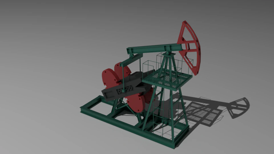 oil derrick 3D Model .c4d .max .obj .3ds .fbx .stl .blend 