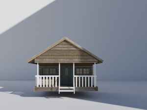 wood cabin 3D 模型