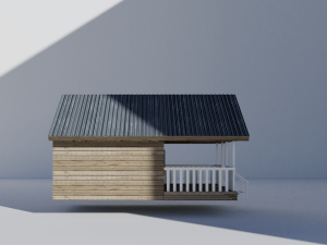 wood cabin 3D 模型