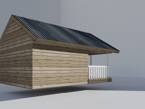 wood cabin 3D 模型