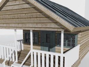 wood cabin 3D Model