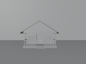 wood cabin 3D 模型
