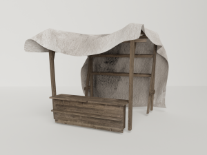 medieval marketplace Modello 3D
