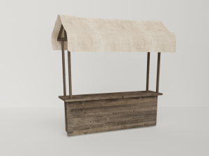 medieval marketplace Modello 3D
