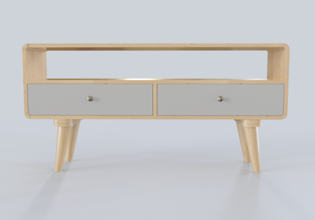 tv console retro Modelo 3D .c4d .max .obj .3ds .fbx .stl .blend 