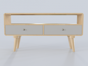 tv console retro 3D Model