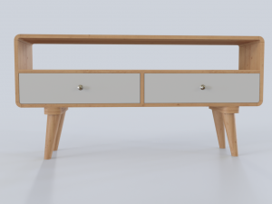 tv console retro Modelo 3D