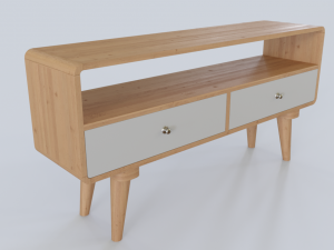 tv console retro Modelo 3D