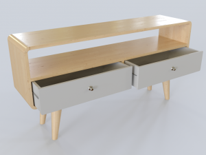 tv console retro Modelo 3D
