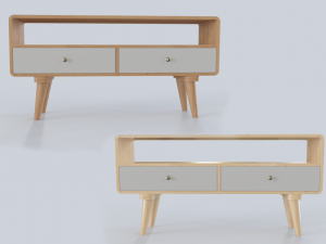 tv console retro Modelo 3D