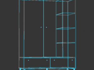 wardrobe vintage Modelo 3D