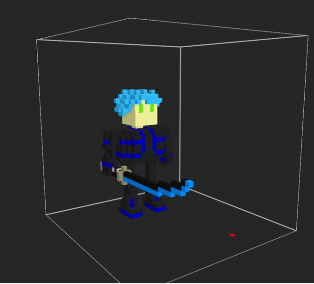 voxel neon ninja Model 3D .c4d .max .obj .3ds .fbx .stl .blend 