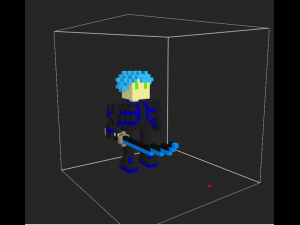 voxel neon ninja 3D Model