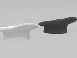 cheff hats pack-pbr Modelo 3D