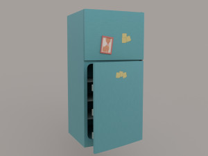 Cartoon Fridge 3D Модель