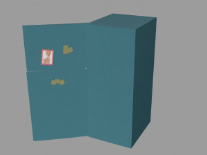 Cartoon Fridge 3D Model