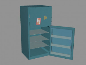 Cartoon Fridge 3D Model
