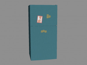 Cartoon Fridge 3D Model