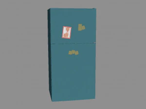 Cartoon Fridge 3D Model