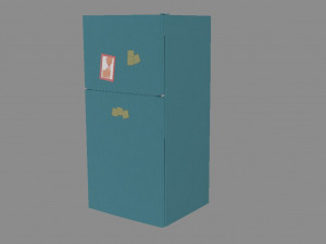 Cartoon Fridge 3D Model