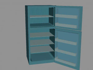Cartoon Fridge 3D Model