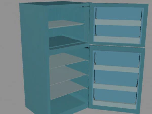 Cartoon Fridge 3D Model