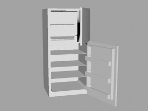 Modern Fridge 3D Модель