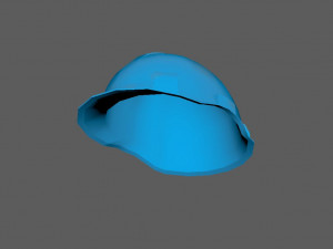 Blue Safety Helmet Low Poly 3D Модель