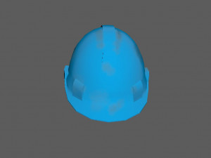 Blue Safety Helmet Low Poly 3D Модель