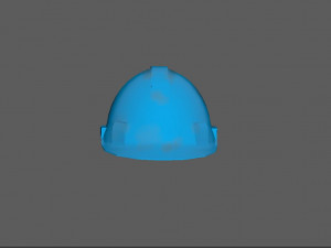 Blue Safety Helmet Low Poly 3D Модель