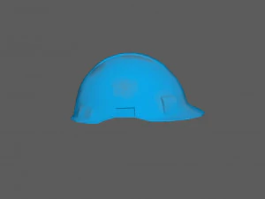 Blue Safety Helmet Low Poly 3D Model