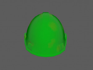 Green Safety Helmet Low Poly 3D Model