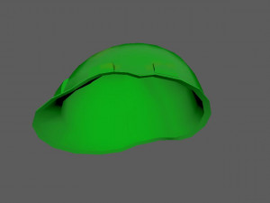 Green Safety Helmet Low Poly 3D Model