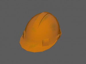 Orenge Safety Helmet Low Poly 3D मॉडल