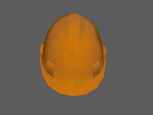 Orenge Safety Helmet Low Poly 3D मॉडल