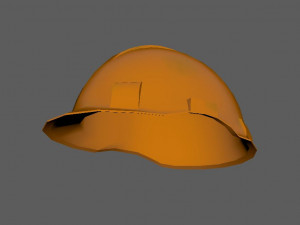 Orenge Safety Helmet Low Poly 3D मॉडल