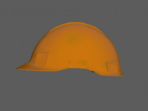 Orenge Safety Helmet Low Poly 3D मॉडल