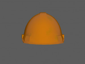 Orenge Safety Helmet Low Poly 3D मॉडल
