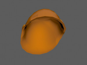 Orenge Safety Helmet Low Poly 3D मॉडल