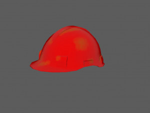 Red Safety Helmet Low Poly 3D 模型