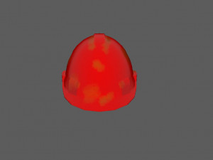 Red Safety Helmet Low Poly 3D 模型