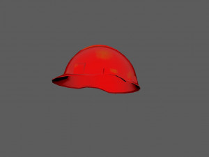 Red Safety Helmet Low Poly 3D 模型