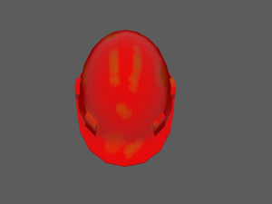 Red Safety Helmet Low Poly 3D 模型
