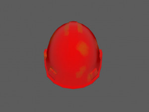 Red Safety Helmet Low Poly 3D 模型