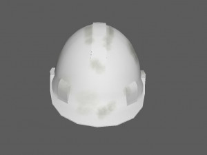 White Safety Helmet Low Poly 3Dモデル
